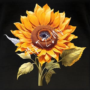 eine gelbe Sonnenblume, Sonneblumenblüte