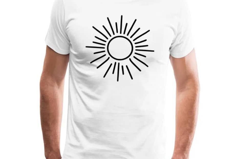 stilisierte sonne maenner premium t shirt